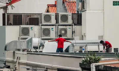 Contoh servis ac dan elektronik